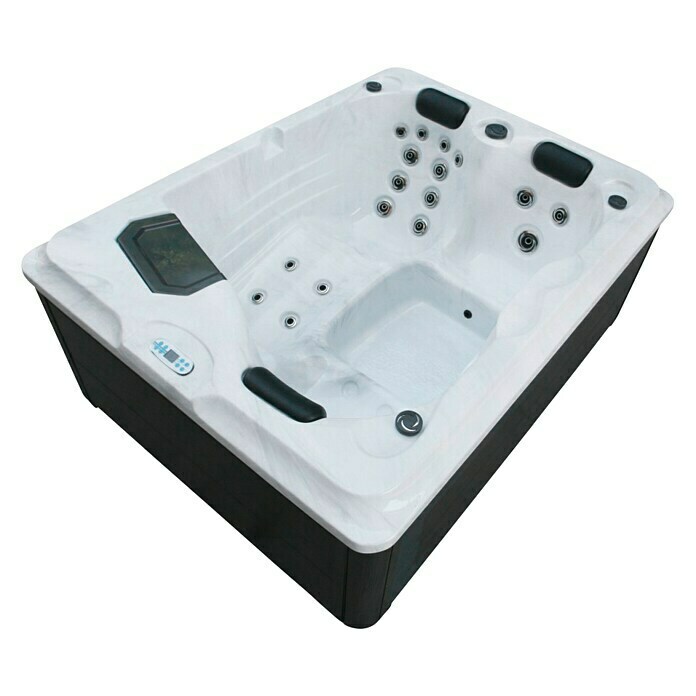Zunanji masažni bazen Diablo  (210 x 160 x 80 cm, Črna/Bela, Maksimalno število oseb: 3) | 3982 - Outdoor Whirlpools | DCGF - Wellness | DCG - Sauna Wellness | DC - Sanitärinstallation | D - Sanitär | BAUHAUS
