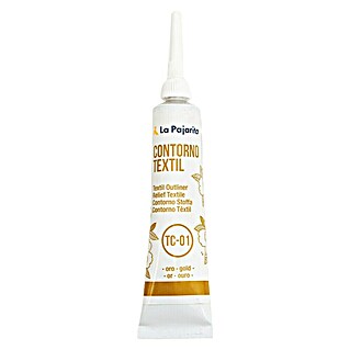 La Pajarita Pintura tejidos Contorno relieve (Oro viejo, 20 ml)