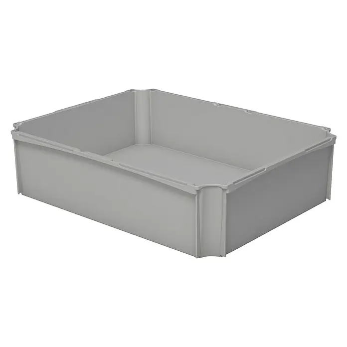 Surplus Systems Boxen-Einsatz 1/2 quer - Passend für: Surplus Systems Euronormboxen, L x B x H: 35,8 x 27,7 x 8,8 cm, Grau - Graue Kunststoffbox mit robustem Design, ideal für Lagerung und Transport verschiedener Gegenstände, dank ihrer stabilen Bauweise.