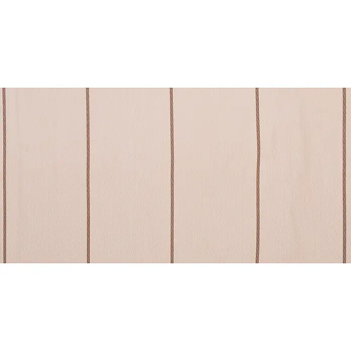 La Siesta Hängesessel Habana Kingsize - L x B x H: 210 x 130 x 170 cm, Nougat - Ein Nahaufnahme von gestreiftem Stoff in Beige und Braun, ideal für Polsterarbeiten und Dekorationen. Die Textur ist gut erkennbar.