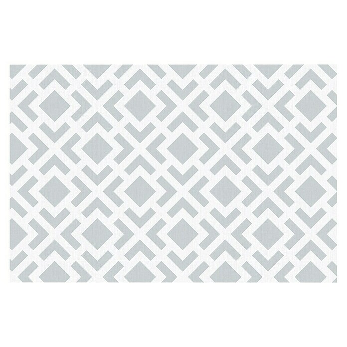 Alfombra Living geométrica (Gris, 90 x 60 cm, 70% PVC y 30% PES)