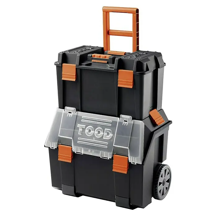 Lockweiler Werkzeugrollkoffer TBR 130 S - L x B x H: 29 x 50 x 83 cm, Ohne Werkzeug, Polypropylen - Werkzeugkoffer mit Rollen und Griff für einfachen Transport. Ideal für Profis und Heimwerker.