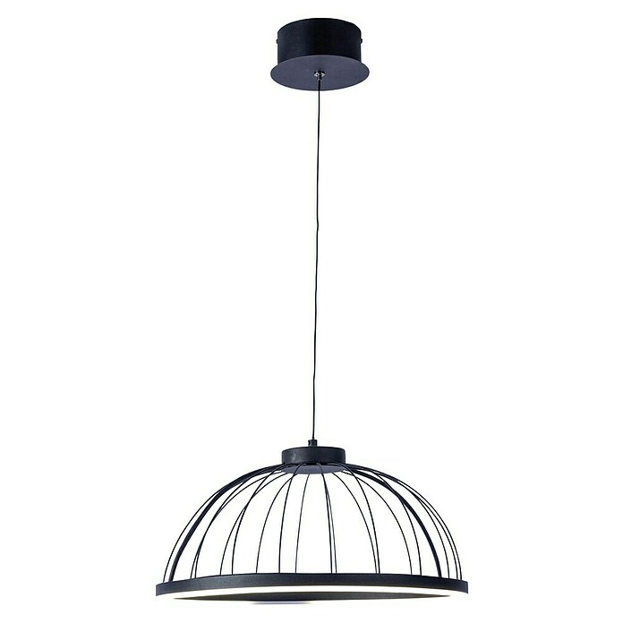 Forlight Lámpara colgante LED redonda Cercle (24 W, Ø x Al: 39,5 x 120 cm, Blanco opal, Negro, Blanco neutro) | BAUHAUS