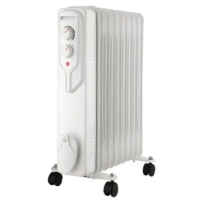 Voltomat HEATING Ölradiator - 2.000 W, Raumgröße bis ca. 20 m², Weiß - Weißer, mobiler Ölradiator mit Heizstufenregler. Ideal für zusätzliche Wärme an kühlen Tagen.