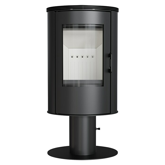 Kratki Kaminofen Stove AB8 kW, Schwarz Front View