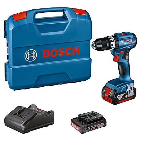 Bosch Professional AMPShare 18V Akku-Schlagbohrschrauber GSB 18V-45 (18 V, 2 Akkus, 2 Ah - 4 Ah)