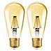 Osram LED-Lampen Set Vintage Edition 1906 Birnenform E27 2er Set 