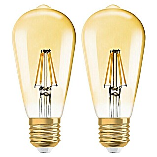 Osram LED-Lampe Vintage Edition 1906 Birnenform E27 (E27, 6,5 W, ST64, 725 lm)