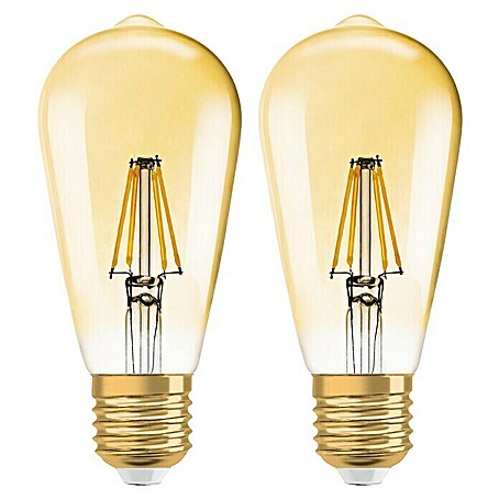 Osram Vintage 1906 LED-Leuchtmittel Edison Filament (E27, 6,5 W, ST64, 725 lm)