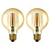 Osram LED-Lampen Set Vintage Edition 1906 Globe-Form E27 2er Set 