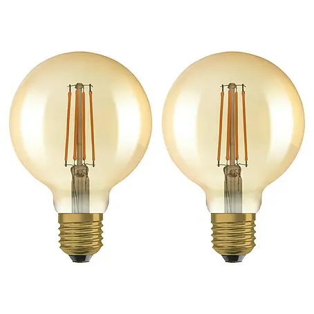Osram  LED-Lampen Set Vintage Edition 1906 Globe-Form E27 2er Set