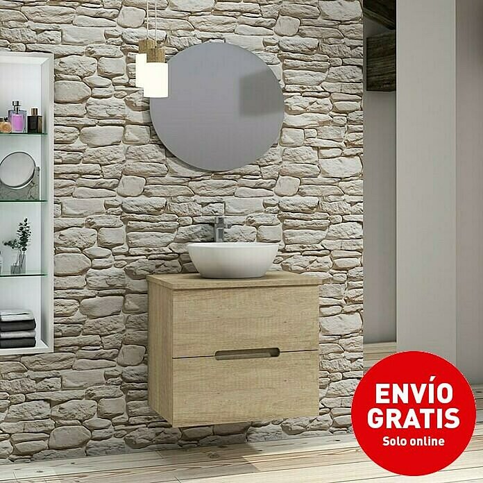 Artysan Conjunto de mueble de baño Loop Top (Ancho: 60 cm, 4 pzs., Nature, Mate) | BAUHAUS