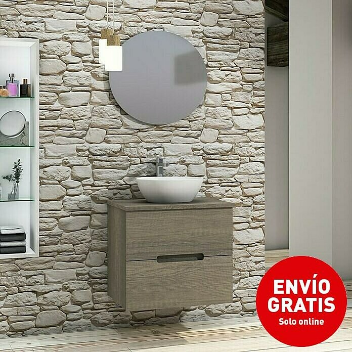 Artysan Conjunto de mueble de baño Loop Top (Ancho: 60 cm, 4 pzs., Nebraska, Mate) | BAUHAUS