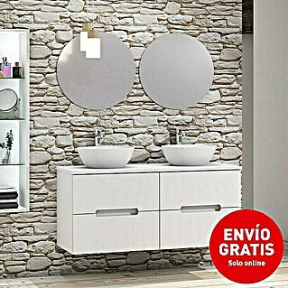 Artysan Conjunto de mueble de baño Loop Top (Ancho: 120 cm, 6 pzs., Blanco, Mate)