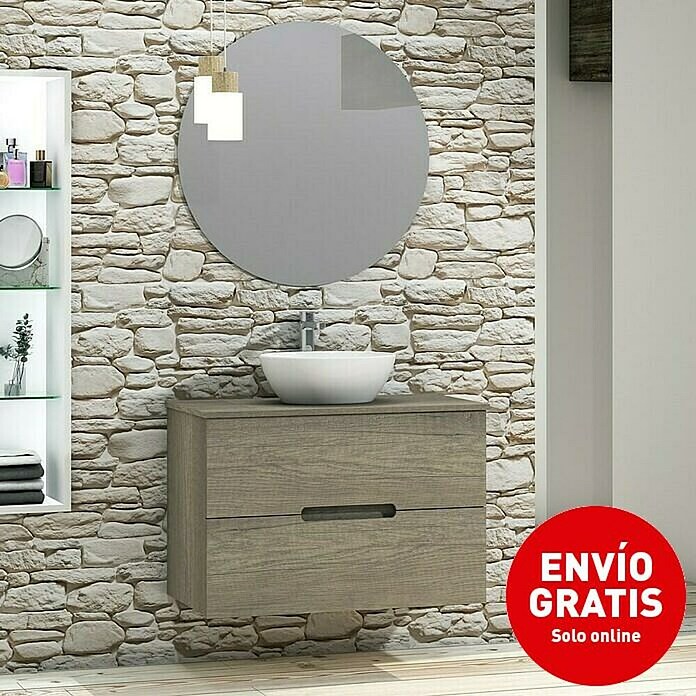Artysan Conjunto de mueble de baño Loop Top (Ancho: 80 cm, 4 pzs., Nebraska, Mate) | BAUHAUS