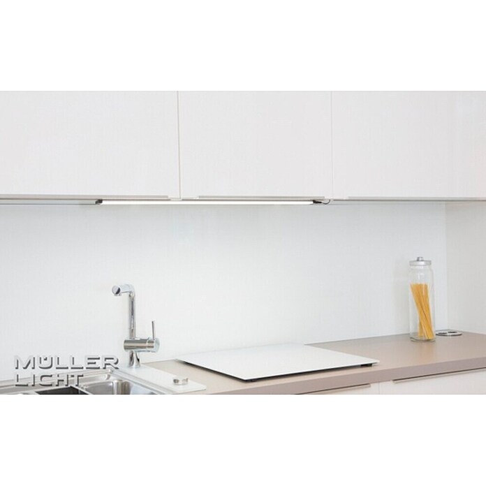 Müller-Licht LED-Unterbauleuchte Balic Sensor WW (8 W, Kabelanschluss, L x B x H: 50 x 2,9 x 1 cm, Silber)
