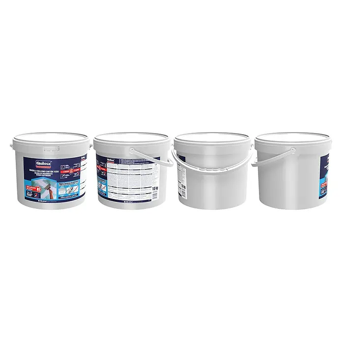 Quilosa Cola de empapelado - 5.000 g - Un cubo de Quilosafill pasta lista para placas de yeso laminado, ideal para superficies lisas y fácil aplicación.