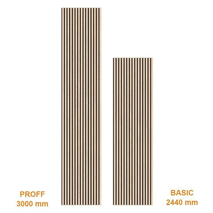 FibroTech Akustični panel Proff  (Svetli hrast, Do x Š x De: 3.000 x 605 x 22 mm) | Akustične plošče | Zvočna izolacija | Izolacija | Gradbeni material | Izdelki | BAUHAUS