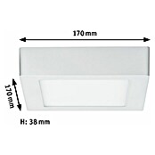 Paulmann LED-Deckenleuchte Lunar (11 W, Weiß, L x B x H: 17 x 17 x 3,8 cm)