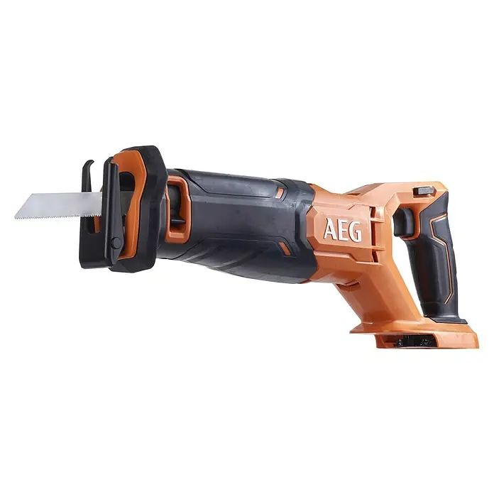 AEG Pro 18V Akku-Säbelsäge BUS18C2-0 - 18 V, Ohne Akku, 0 /min - 3.600 /min - AEG Akku-Reciprosäge in Schwarz und Orange. Die Säge ist mit einem Sägeblatt ausgestattet. Ideal für Baustellen und Heimwerkerprojekte.