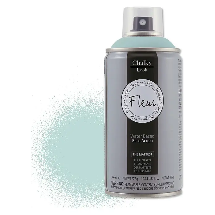 Fleur Pintura decorativa en spray Chalky Look - Capetown Azul, Mate, 300 ml - Bote de spray Fleur Chalky Look, pintura al agua para diseñadores con acabado mate.