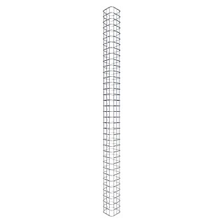 Gabiona Gabionensäule (17 x 17 x 180 cm, Stahl, Maschenbreite: 50 mm, Maschenhöhe: 50 mm)