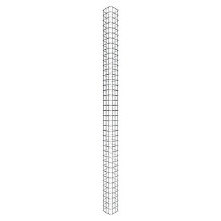 Gabiona Gabionensäule (17 x 17 x 200 cm, Stahl, Maschenbreite: 50 mm, Maschenhöhe: 50 mm, Spirale)