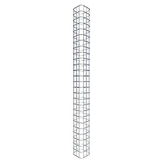 Gabiona Gabionensäule (17 x 17 x 130 cm, Stahl, Maschenbreite: 50 mm, Maschenhöhe: 50 mm)