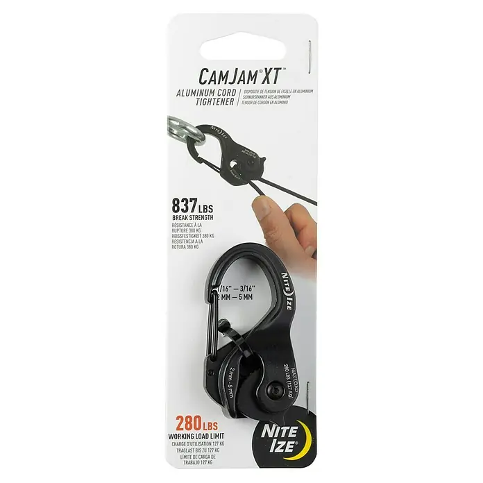 Nite Ize Karabinerhaken CamJam XT - Aluminium - CAMJAM XT Aluminium Seilspanner: Robustes Werkzeug zum einfachen Spannen und Sichern von Seilen.