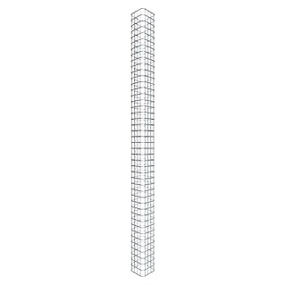 Gabiona Gabionensäule (22 x 22 x 220 cm, Stahl, Maschenbreite: 50 mm, Maschenhöhe: 50 mm)