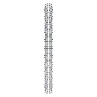 Gabiona Gabionensäule (22 x 22 x 190 cm, Stahl, Maschenbreite: 50 mm, Maschenhöhe: 50 mm)