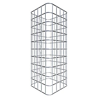 Gabiona Gabionensäule (27 x 27 x 50 cm, Stahl, Maschenbreite: 50 mm, Maschenhöhe: 50 mm)