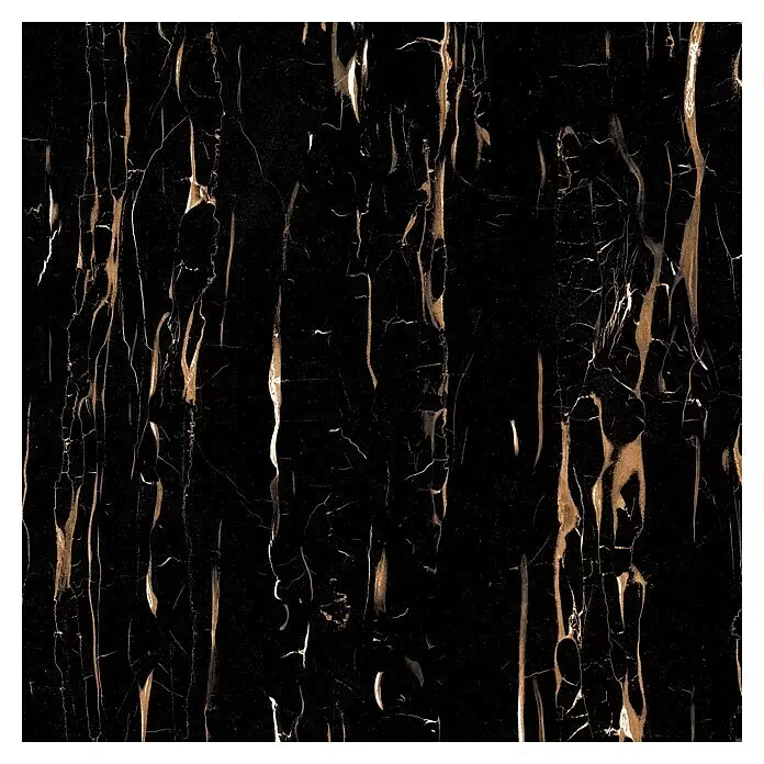 Feinsteinzeugfliese Vegas - 60 x 60 cm, Schwarz, Glänzend - Draufsicht