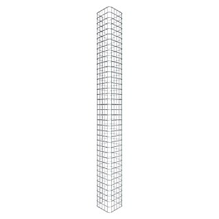 Gabiona Gabionensäule (27 x 27 x 190 cm, Stahl, Maschenbreite: 50 mm, Maschenhöhe: 50 mm)