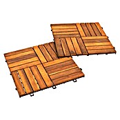 Interbuild Klickfliese (Akazie, 30 x 30 x 1,5 cm, 10 Stk., Golden Teak) | BAUHAUS