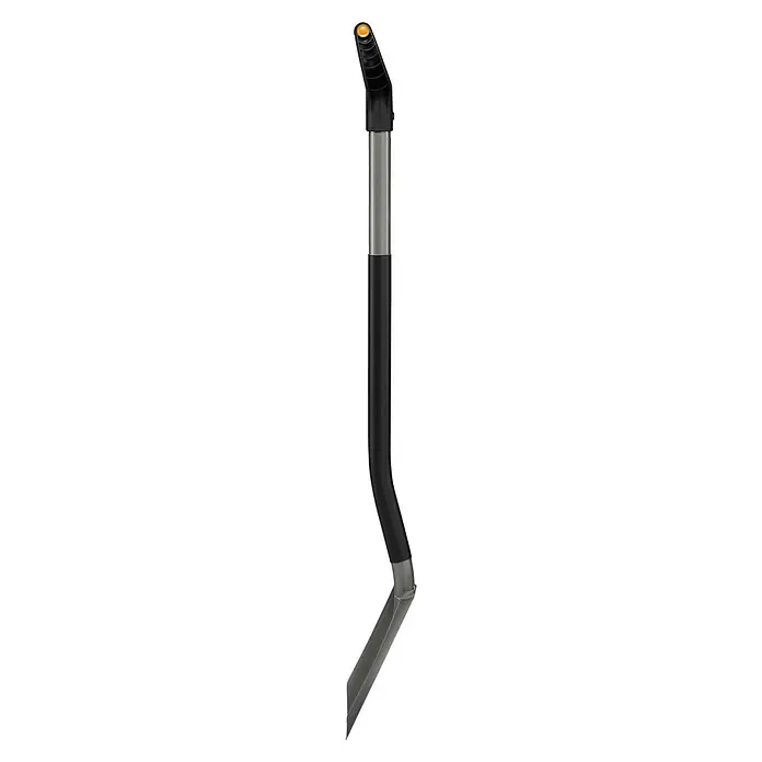Fiskars Ergonomic Gärtnerspaten - Spitz, 1,25 m - Produktansicht eines schwarzen und silbernen Schnorchels für ein Auto, das Design und Funktion vereint.