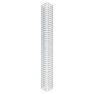 Gabiona Gabionensäule (32 x 32 x 210 cm, Stahl, Maschenbreite: 50 mm, Maschenhöhe: 50 mm)