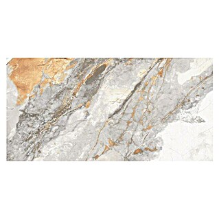 Granitogresne ploščice Marble Visage (30 x 60 cm, Bela/Siva/Zlata, Sijaj)