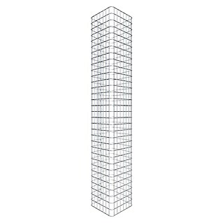 Gabiona Gabionensäule (37 x 37 x 160 cm, Stahl, Maschenbreite: 50 mm, Maschenhöhe: 50 mm, Spirale)