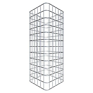 Gabiona Gabionensäule (32 x 32 x 60 cm, Stahl, Maschenbreite: 50 mm, Maschenhöhe: 50 mm)