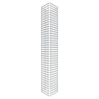 Gabiona Gabionensäule (42 x 42 x 200 cm, Stahl, Maschenbreite: 50 mm, Maschenhöhe: 50 mm, Spirale)