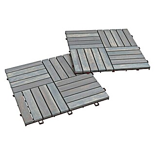 Interbuild Klickfliese (Akazie, 30 x 30 x 1,5 cm, 10 Stk., Grau)