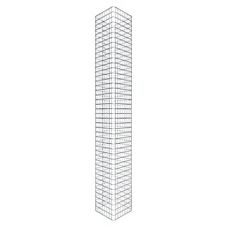Gabiona Gabionensäule (42 x 42 x 210 cm, Stahl, Maschenbreite: 50 mm, Maschenhöhe: 50 mm)