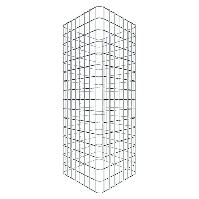 Gabiona Gabionensäule - 42 x 80 cm, Stahl, Maschenbreite: 50 mm, Maschenhöhe: 50 mm - Abbildung eines Regalwürfels aus Metall. Das modulare Regalsystem bietet eine moderne und funktionale Stauraumlösung.