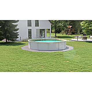 Steinbach Stahlwand-Pool Nuovo de Luxe II (Ø x H: 460 x 120 cm, Weiß/Sand, 17.900 l)