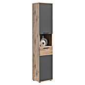 xonox.home Mason Hochschrank Mason (37 x 34 x 190 cm, Nox Oak/Basalt Grau) | BAUHAUS