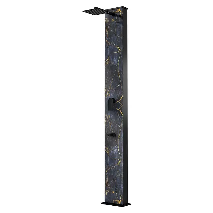 Steinbach Solardusche Straight LineHöhe: 220 cm, Aluminium, Schwarz, 40 l