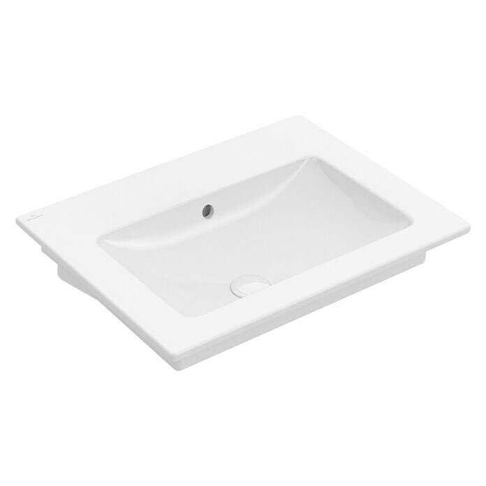 Villeroy & Boch Venticello Waschtisch (65 x 50 cm, Ohne Beschichtung, Mit Überlaufloch, Keramik, Weiß)