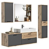 xonox.home Mason Badmöbel-Set Mason (Gesamtbreite Badmöbel: 192 cm, Nox Oak/Basalt Grau, Matt) | BAUHAUS