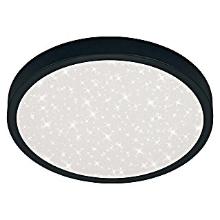Ferotehna Okrugla stropna LED svjetiljka Nora Sky (24 W, Ø x V: 38 x 5 cm, Crne boje, Hladna bijela)